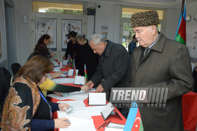 Azerbaijani parliamentary election kicks off. Baku, Azerbaijan, Nov.01, 2015